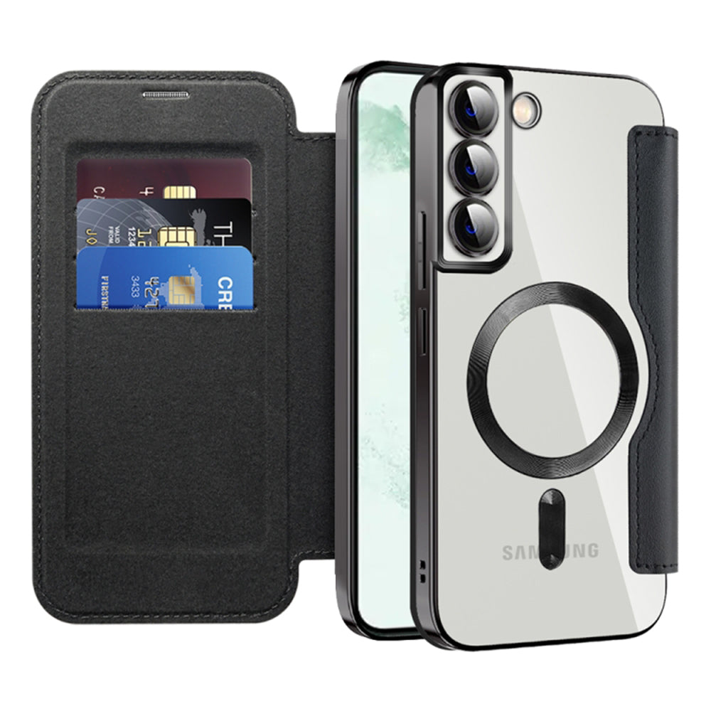 Etui MagSafe do Samsung Galaxy S22+ 5G S906, Techsuit, SmartMag Book, czarne