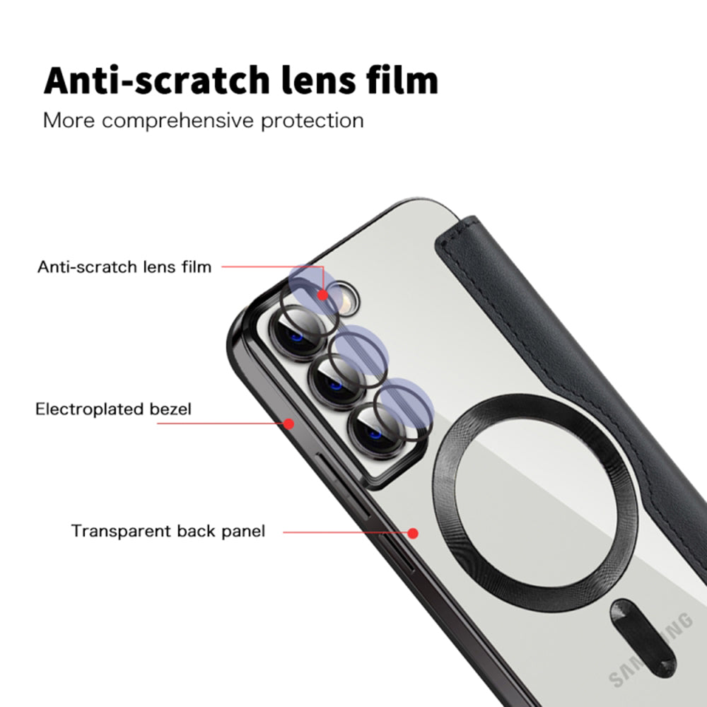 Etui MagSafe do Samsung Galaxy S22+ 5G S906, Techsuit, SmartMag Book, czarne