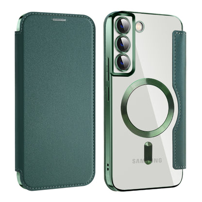 MagSafe Case for Samsung Galaxy S22+ 5G S906, Techsuit, SmartMag Book, Green