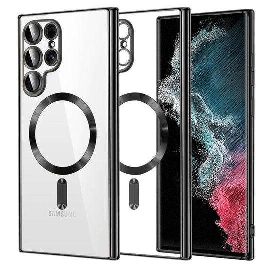Etui MagSafe do Samsung Galaxy S22 Ultra 5G S908, Techsuit, Luxury Crystal, czarne