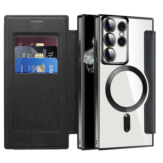 Etui MagSafe do Samsung Galaxy S22 Ultra 5G S908, Techsuit, SmartMag Book, czarne