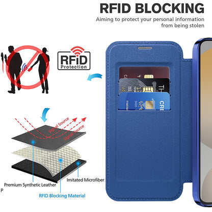 Etui MagSafe do Samsung Galaxy S23 FE S711, Techsuit, SmartMag Book, Niebieskie