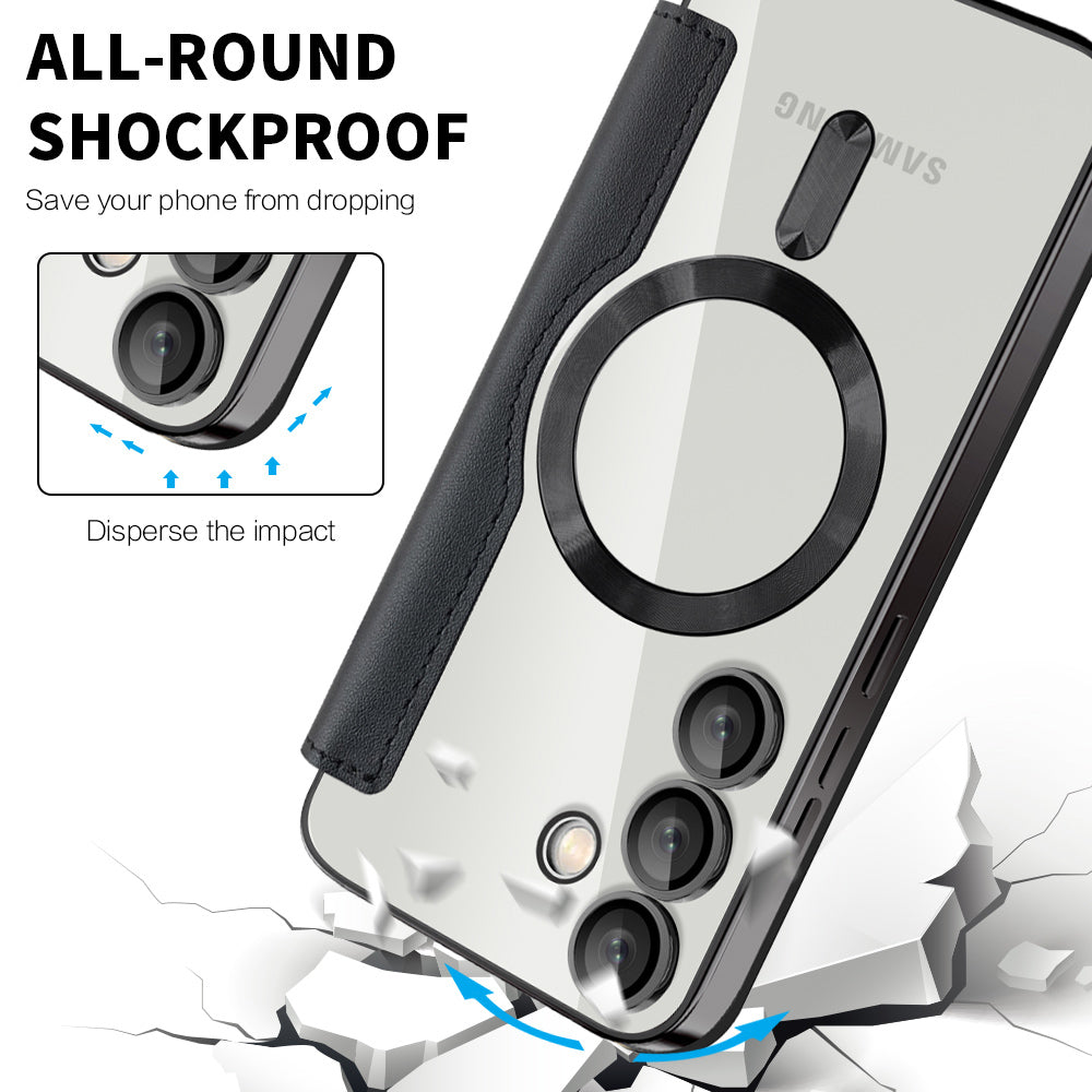Etui MagSafe do Samsung Galaxy S23 FE S711, Techsuit, SmartMag Book, Czarny