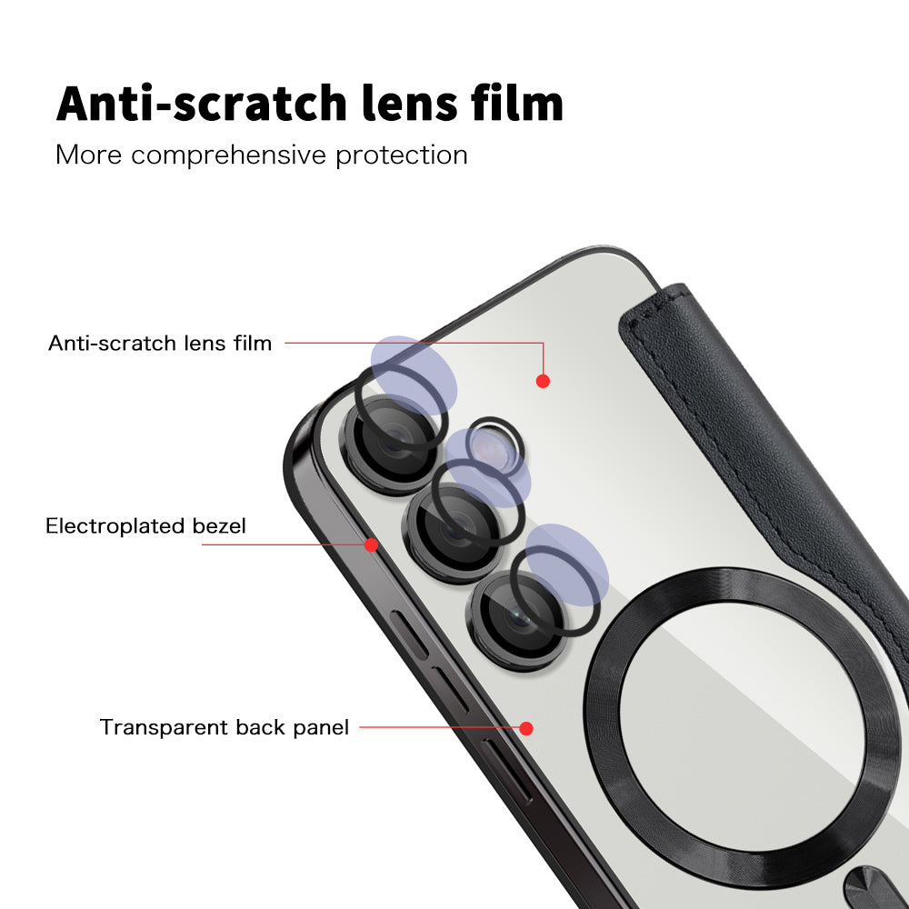 Etui MagSafe do Samsung Galaxy S23 FE S711, Techsuit, SmartMag Book, Czarny
