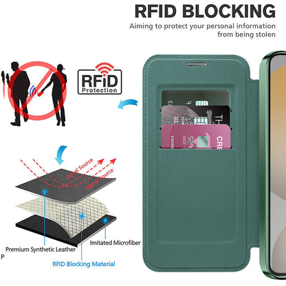 Etui MagSafe do Samsung Galaxy S23 FE S711, Techsuit, SmartMag Book, Zielony