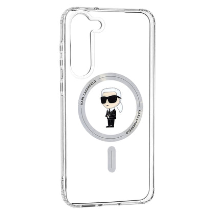Etui MagSafe dla Samsung Galaxy S23+ S916, Karl Lagerfeld, IML Ikonik Karl, Przezroczyste