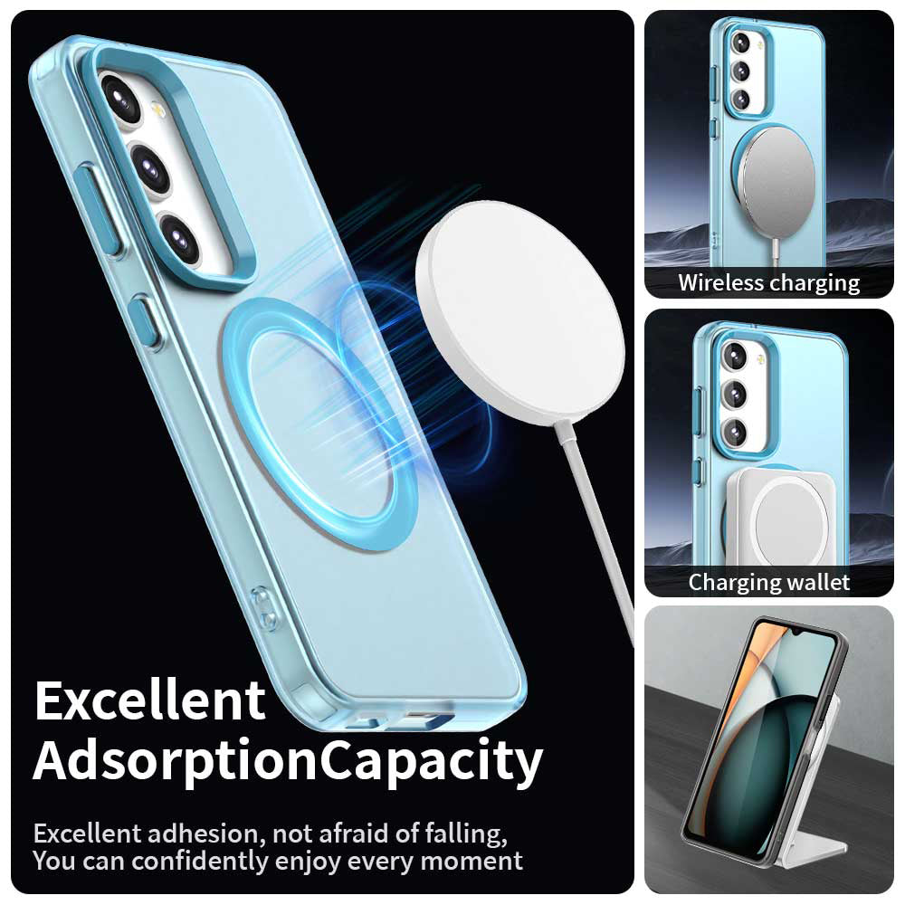 Etui MagSafe do Samsung Galaxy S23+ S916, Techsuit, CandyCase, Niebieskie