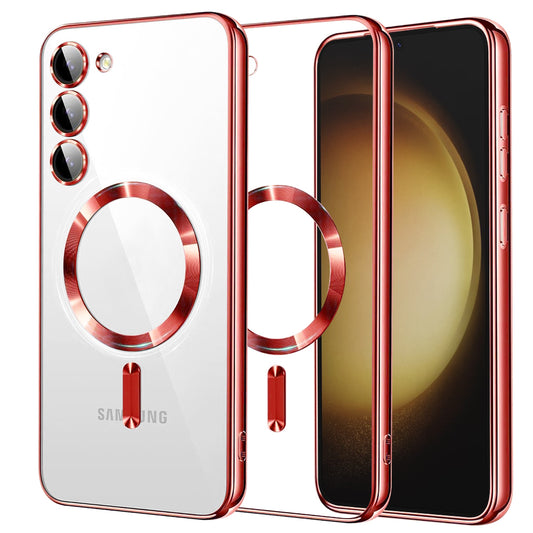 Etui MagSafe do Samsung Galaxy S23+ S916, Techsuit, Luxury Crystal, Czerwony