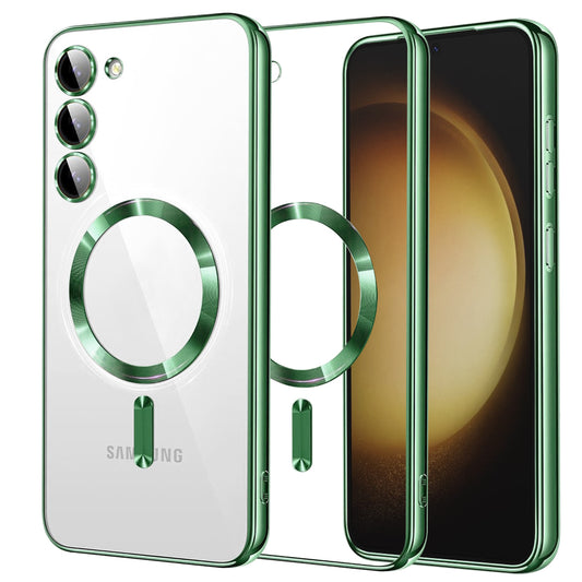 Etui MagSafe do Samsung Galaxy S23+ S916, Techsuit, Luxury Crystal, Jasnozielony