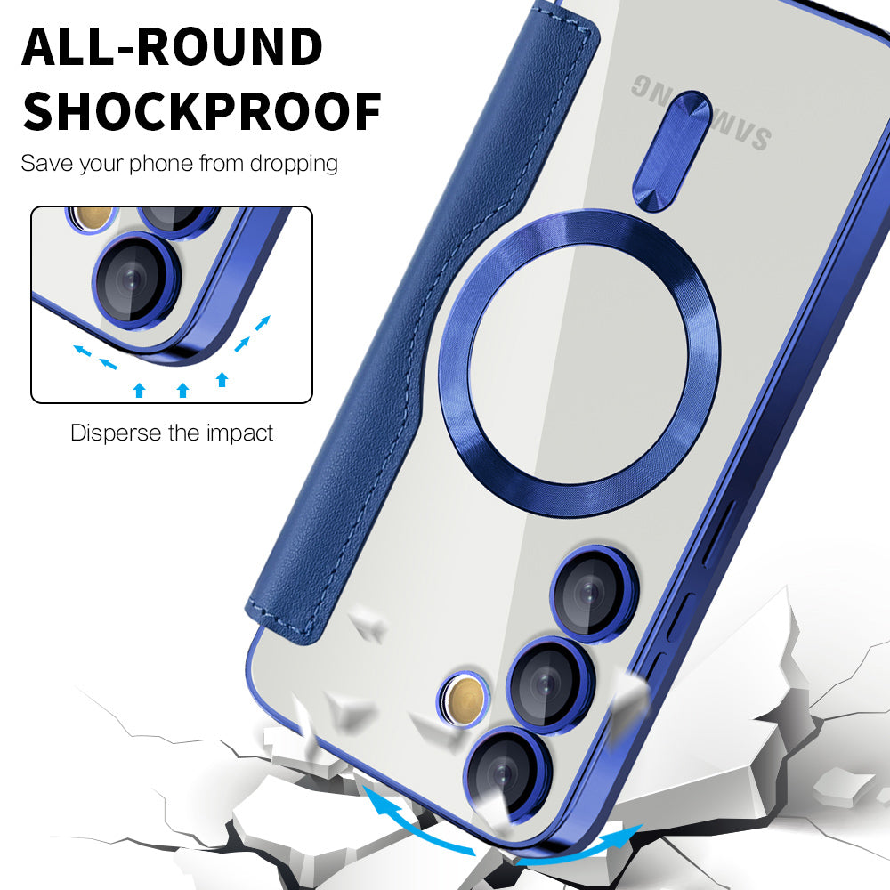 MagSafe Case for Samsung Galaxy S23+ S916, Techsuit, SmartMag Book, Blue