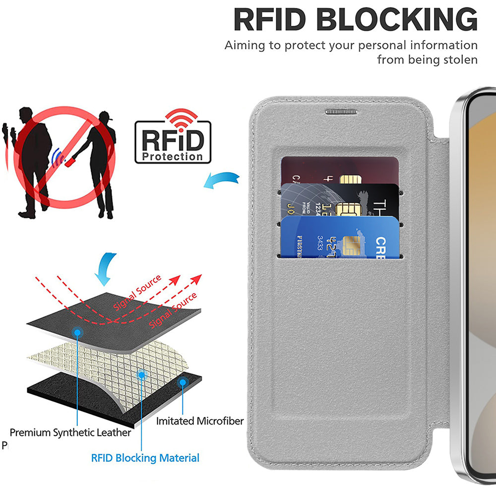 Etui MagSafe do Samsung Galaxy S23+ S916, Techsuit, SmartMag Book, Szary
