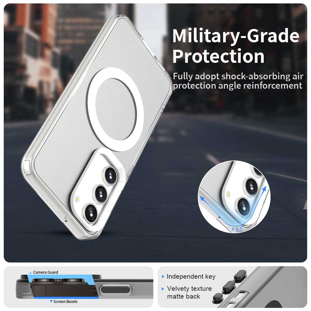 Etui MagSafe do Samsung Galaxy S23 S911, Techsuit, CandyCase, Białe