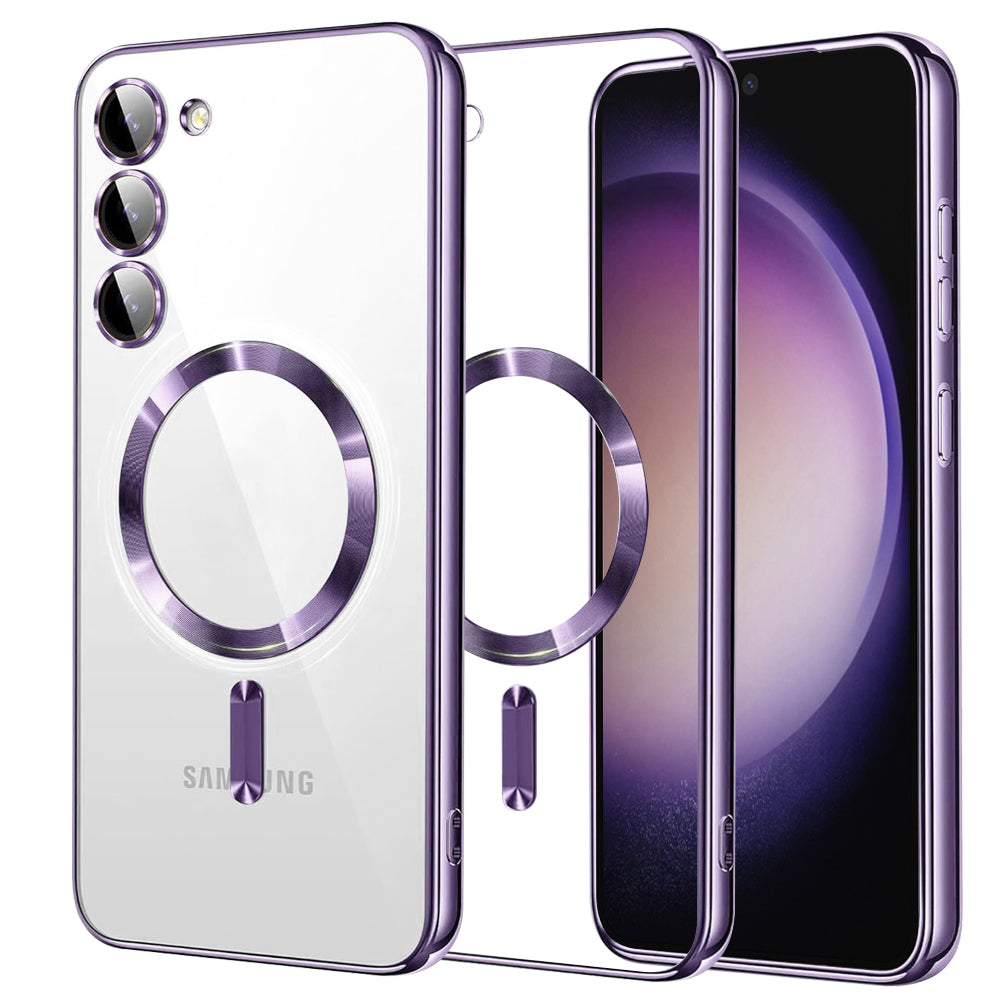 MagSafe Case for Samsung Galaxy S23 S911, Techsuit, Luxury Crystal, Light Purple