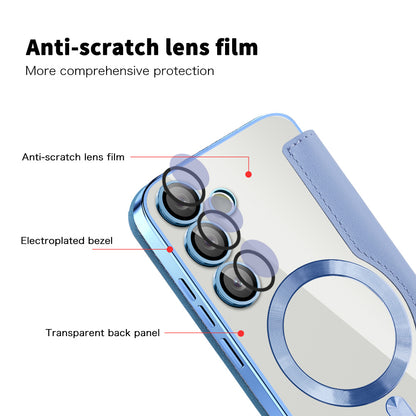 Etui MagSafe do Samsung Galaxy S23 S911, Techsuit, SmartMag Book, Niebieski