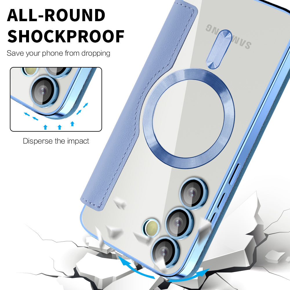 Etui MagSafe do Samsung Galaxy S23 S911, Techsuit, SmartMag Book, Niebieski