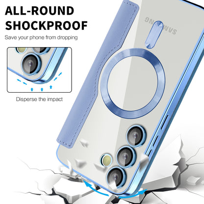Etui MagSafe do Samsung Galaxy S23 S911, Techsuit, SmartMag Book, Niebieski