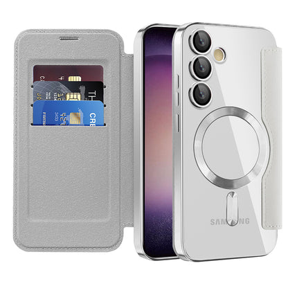 Etui MagSafe do Samsung Galaxy S23 S911, Techsuit, SmartMag Book, Szary