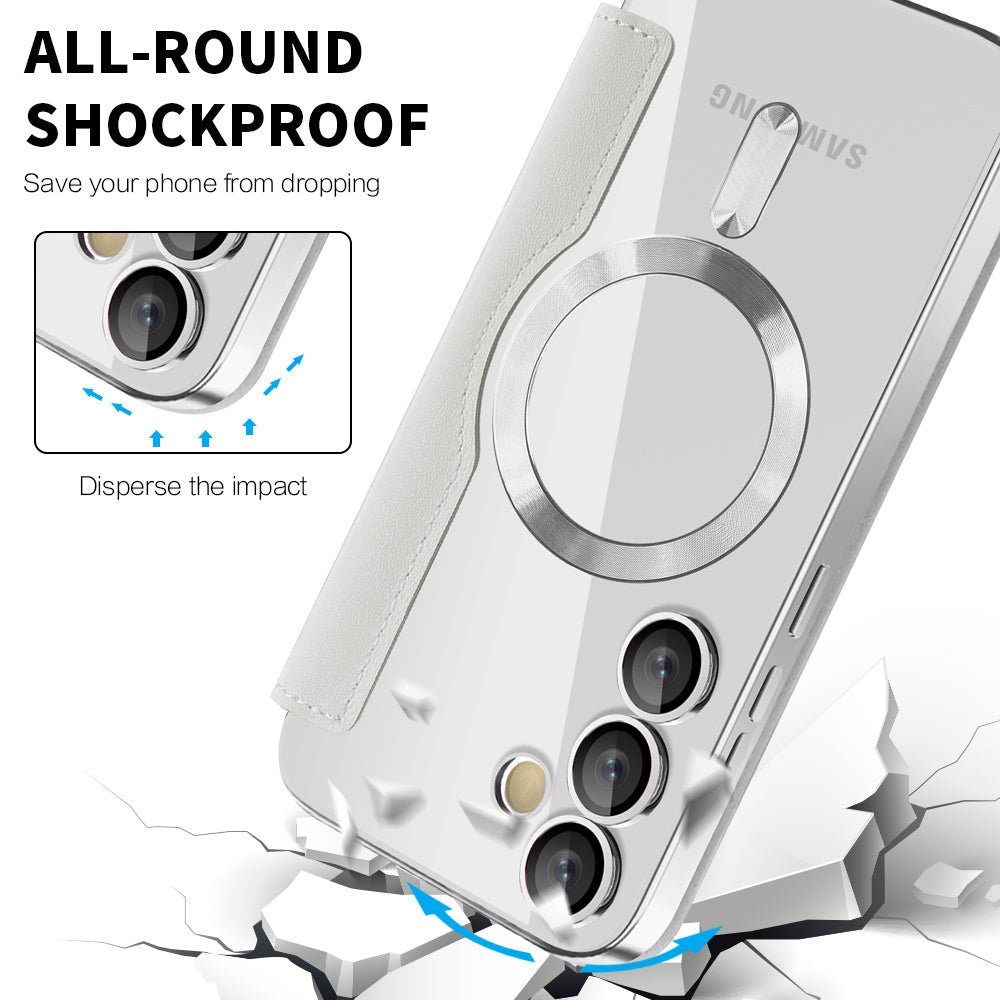 Etui MagSafe do Samsung Galaxy S23 S911, Techsuit, SmartMag Book, Szary