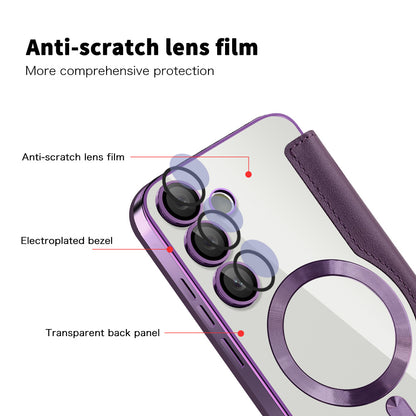 Etui MagSafe do Samsung Galaxy S23 S911, Techsuit, SmartMag Book, Fioletowy