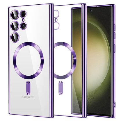 Etui MagSafe do Samsung Galaxy S23 Ultra S918, Techsuit, Luxury Crystal, Jasnofioletowy