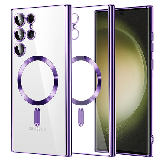 Etui MagSafe do Samsung Galaxy S23 Ultra S918, Techsuit, Luxury Crystal, Jasnofioletowy