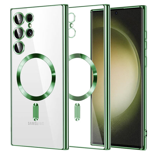 Etui MagSafe do Samsung Galaxy S23 Ultra S918, Techsuit, Luxury Crystal, Jasnozielony