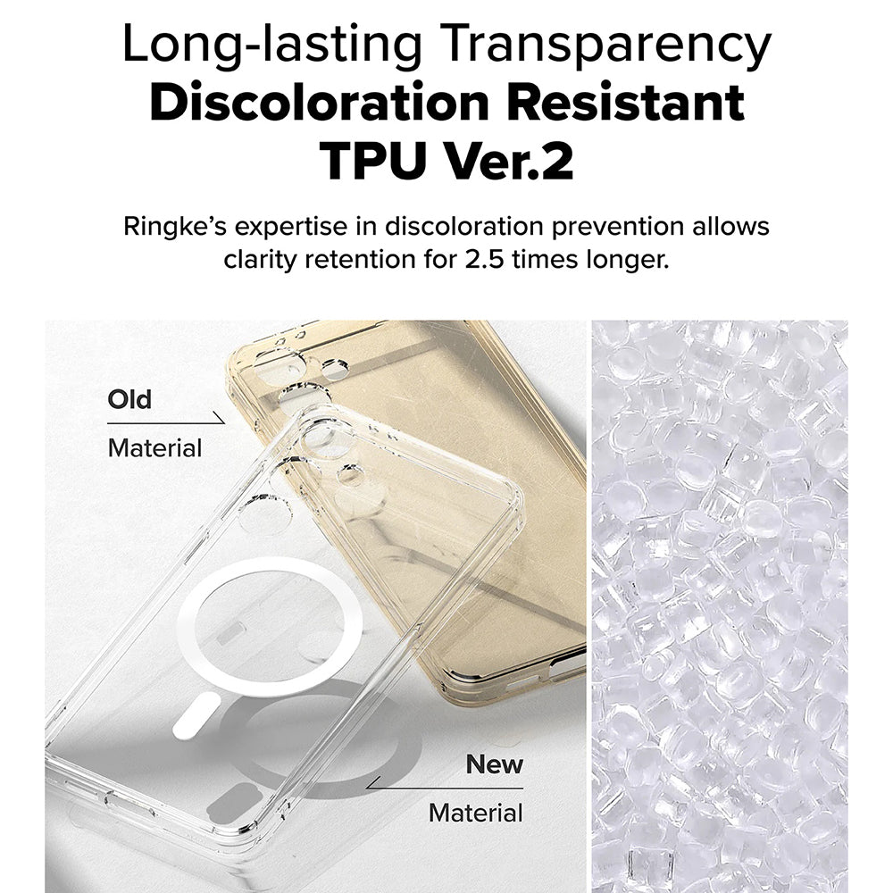 Etui MagSafe do Samsung Galaxy S24 FE S721, Ringke, Fusion, Przezroczyste