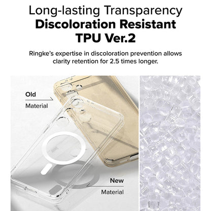 Etui MagSafe do Samsung Galaxy S24 FE S721, Ringke, Fusion, Przezroczyste