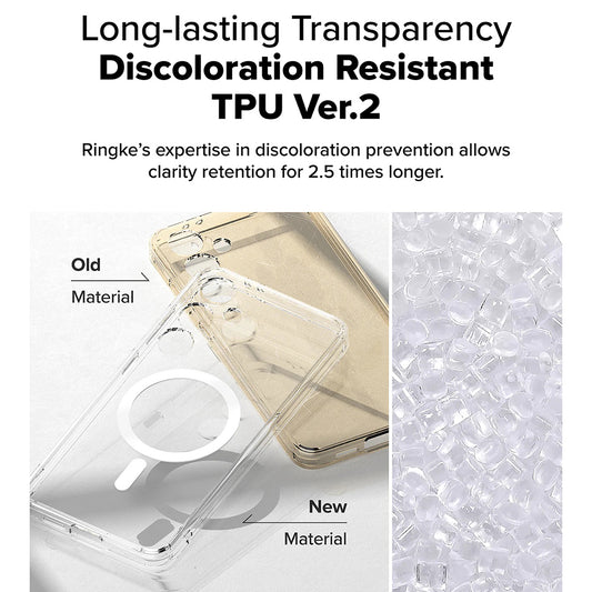 Etui MagSafe do Samsung Galaxy S24 FE S721, Ringke, Fusion, Przezroczyste