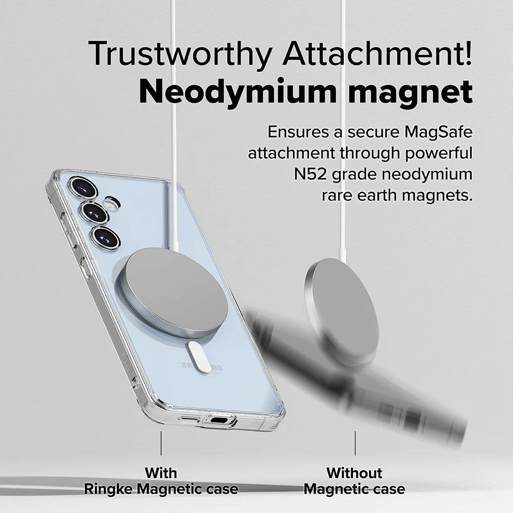 Etui MagSafe do Samsung Galaxy S24 FE S721, Ringke, Fusion, Przezroczyste