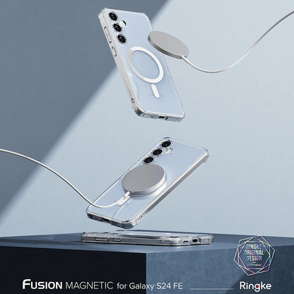 Etui MagSafe do Samsung Galaxy S24 FE S721, Ringke, Fusion, Przezroczyste