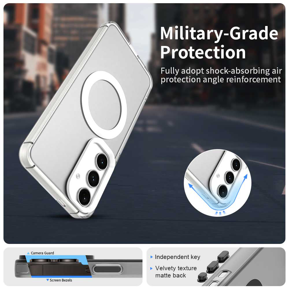 Etui MagSafe do Samsung Galaxy S24 FE S721, Techsuit, CandyCase, Białe