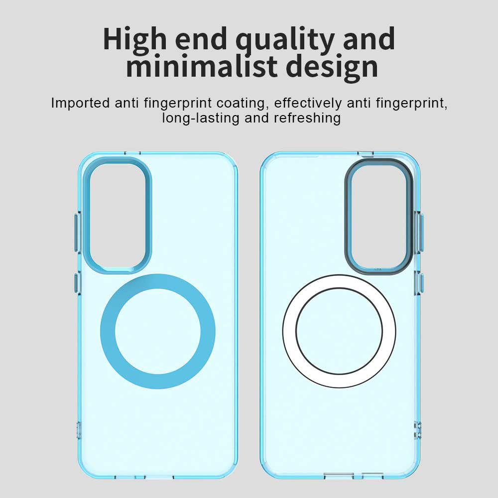 Etui MagSafe do Samsung Galaxy S24 FE S721, Techsuit, CandyCase, Niebieskie