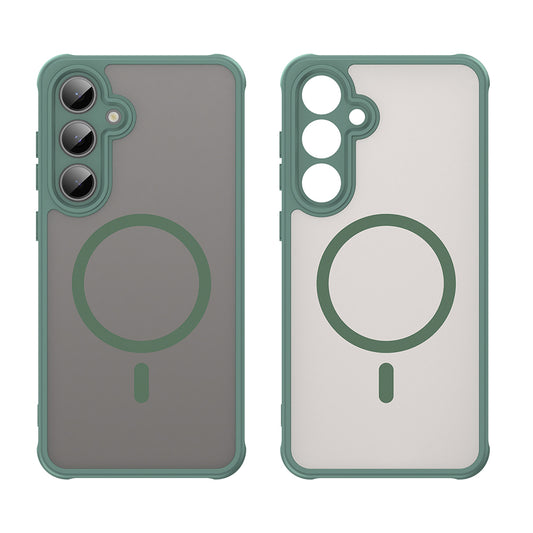 Etui MagSafe do Samsung Galaxy S24 FE S721, Techsuit, HaloFrost II, Zielony