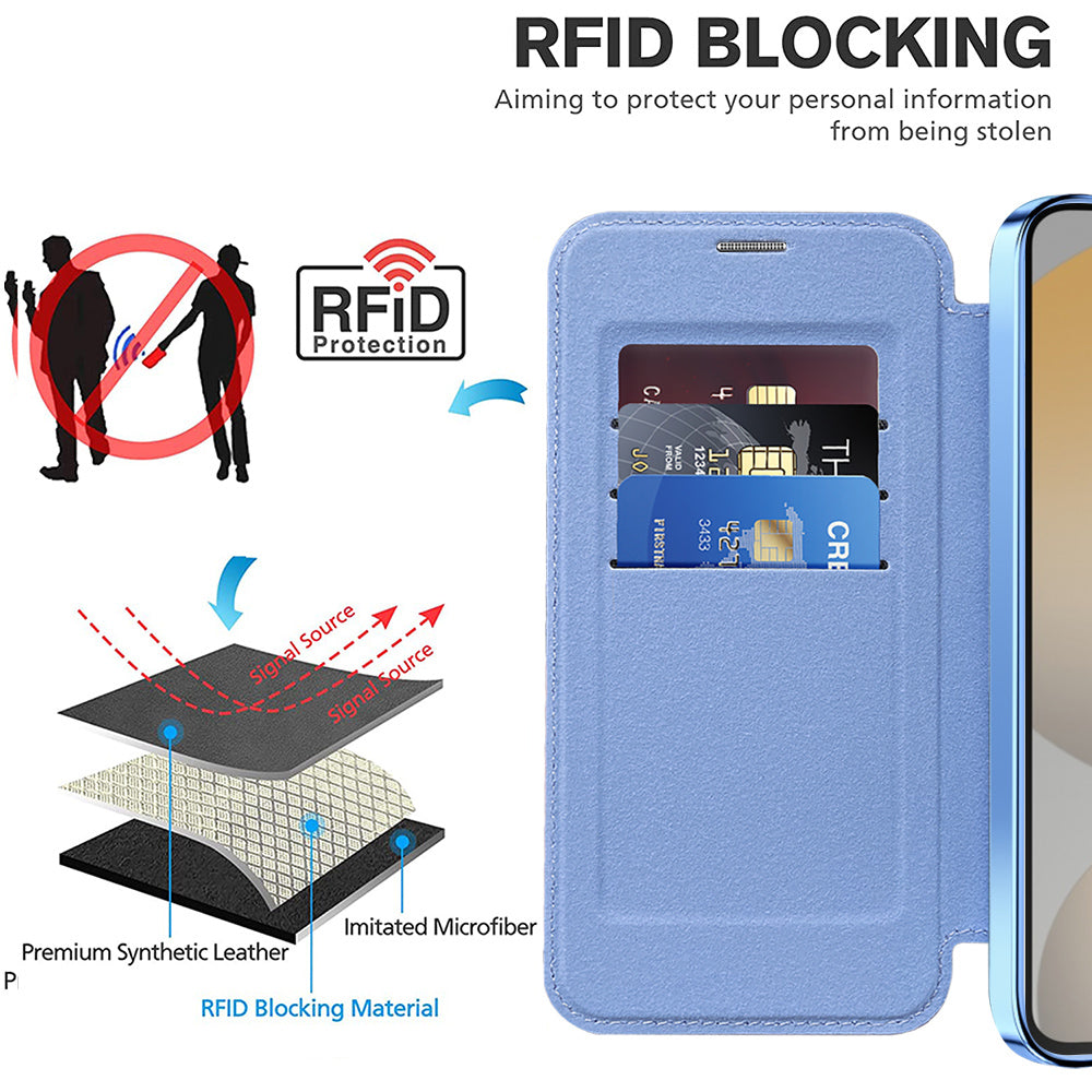 Etui MagSafe do Samsung Galaxy S24 FE S721, Techsuit, SmartMag Book, Niebieski