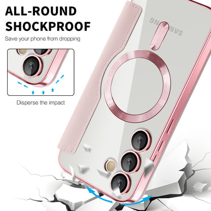 Etui MagSafe do Samsung Galaxy S24 FE S721, Techsuit, SmartMag Book, Różowe