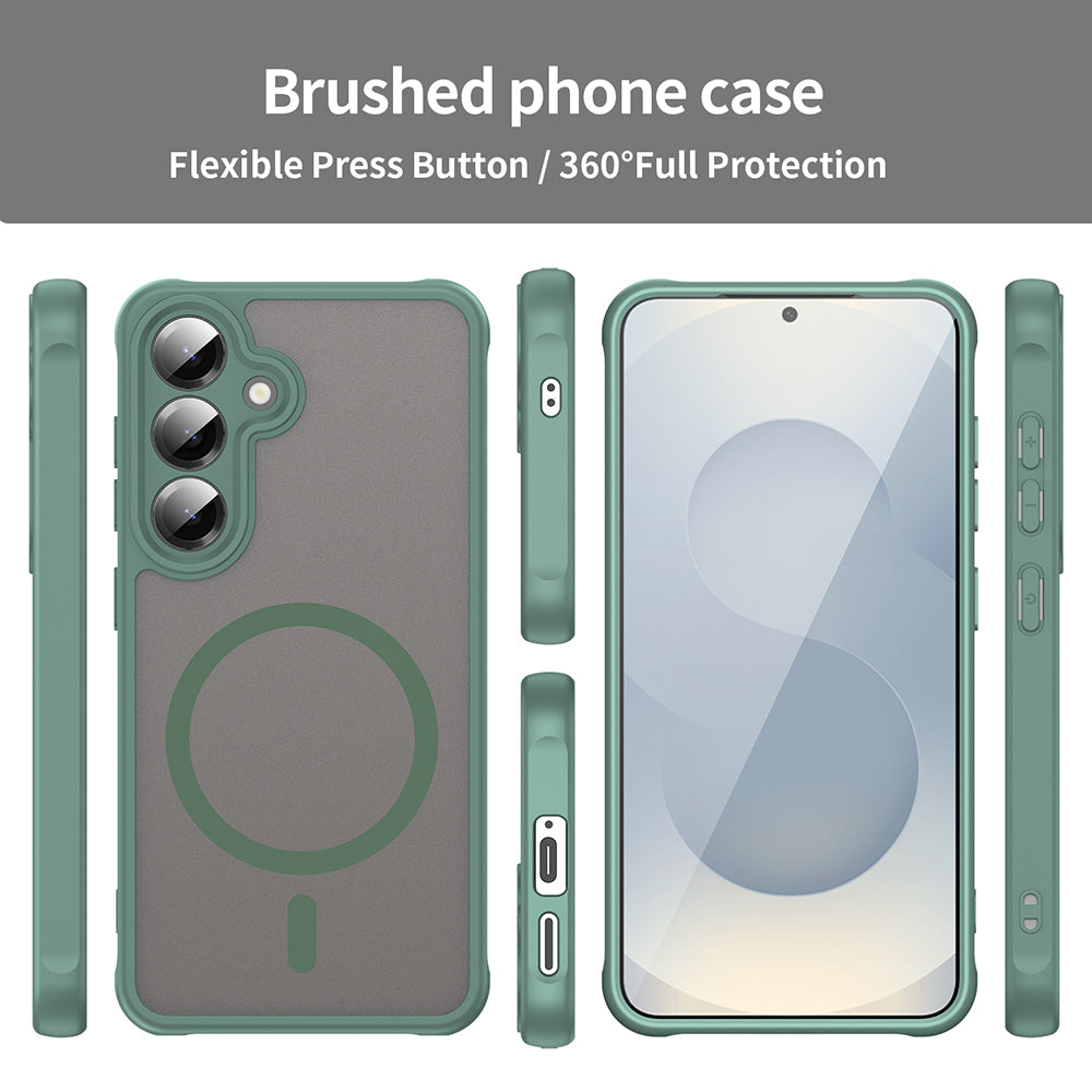 Etui MagSafe do Samsung Galaxy S24+ S926, Techsuit, HaloFrost II, Zielony