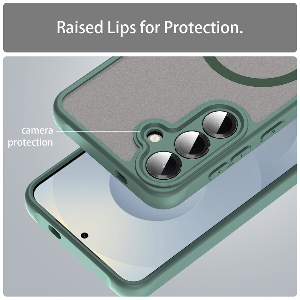 Etui MagSafe do Samsung Galaxy S24+ S926, Techsuit, HaloFrost II, Zielony