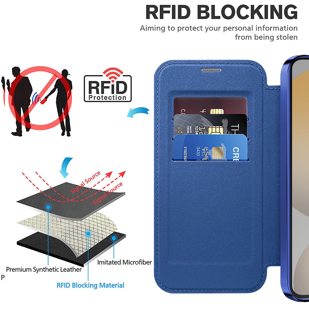 Etui MagSafe do Samsung Galaxy S24+ S926, Techsuit, SmartMag Book, Niebieskie