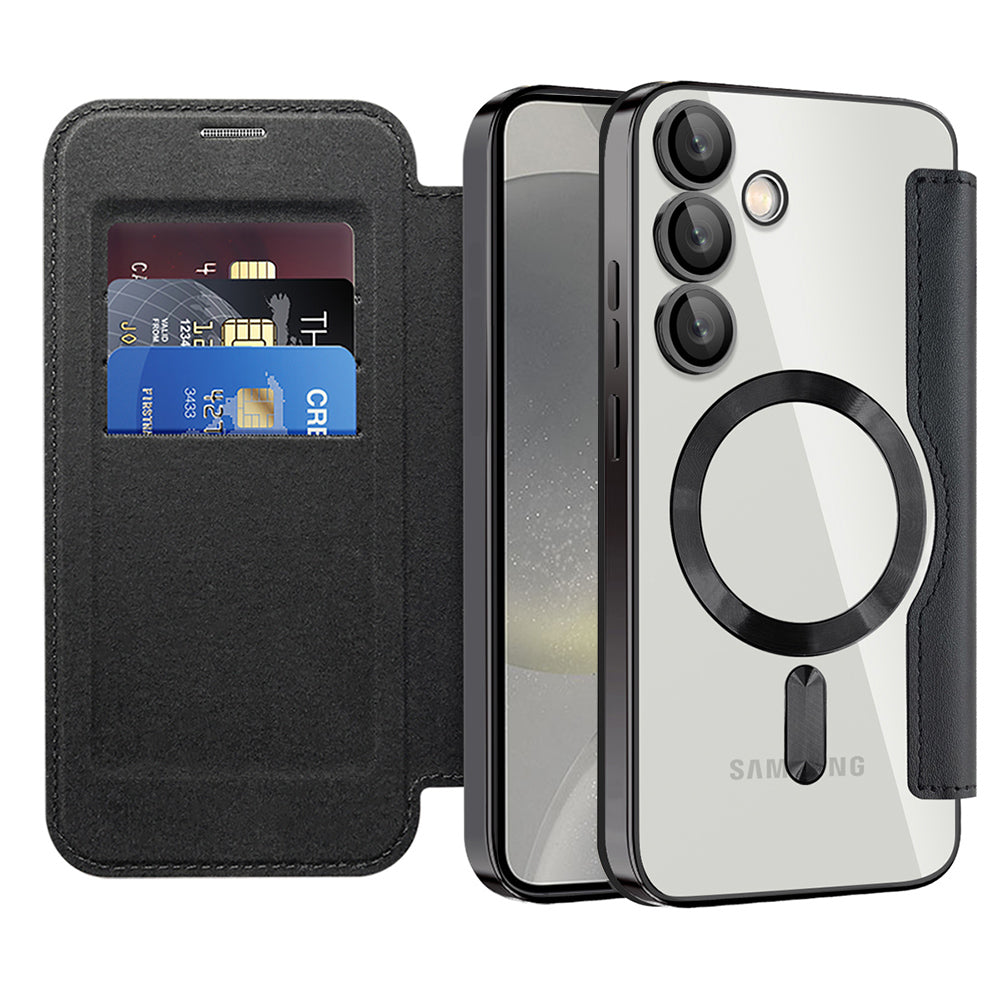 Etui MagSafe do Samsung Galaxy S24+ S926, Techsuit, SmartMag Book, czarne