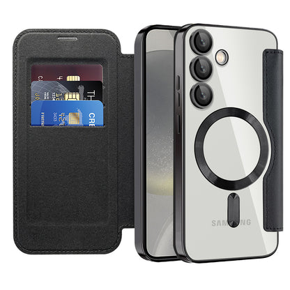 Etui MagSafe do Samsung Galaxy S24+ S926, Techsuit, SmartMag Book, czarne