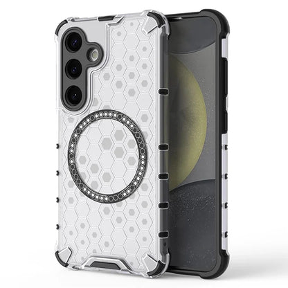 Etui MagSafe do Samsung Galaxy S24 S921, Techsuit, HoneyComb Shield, Białe
