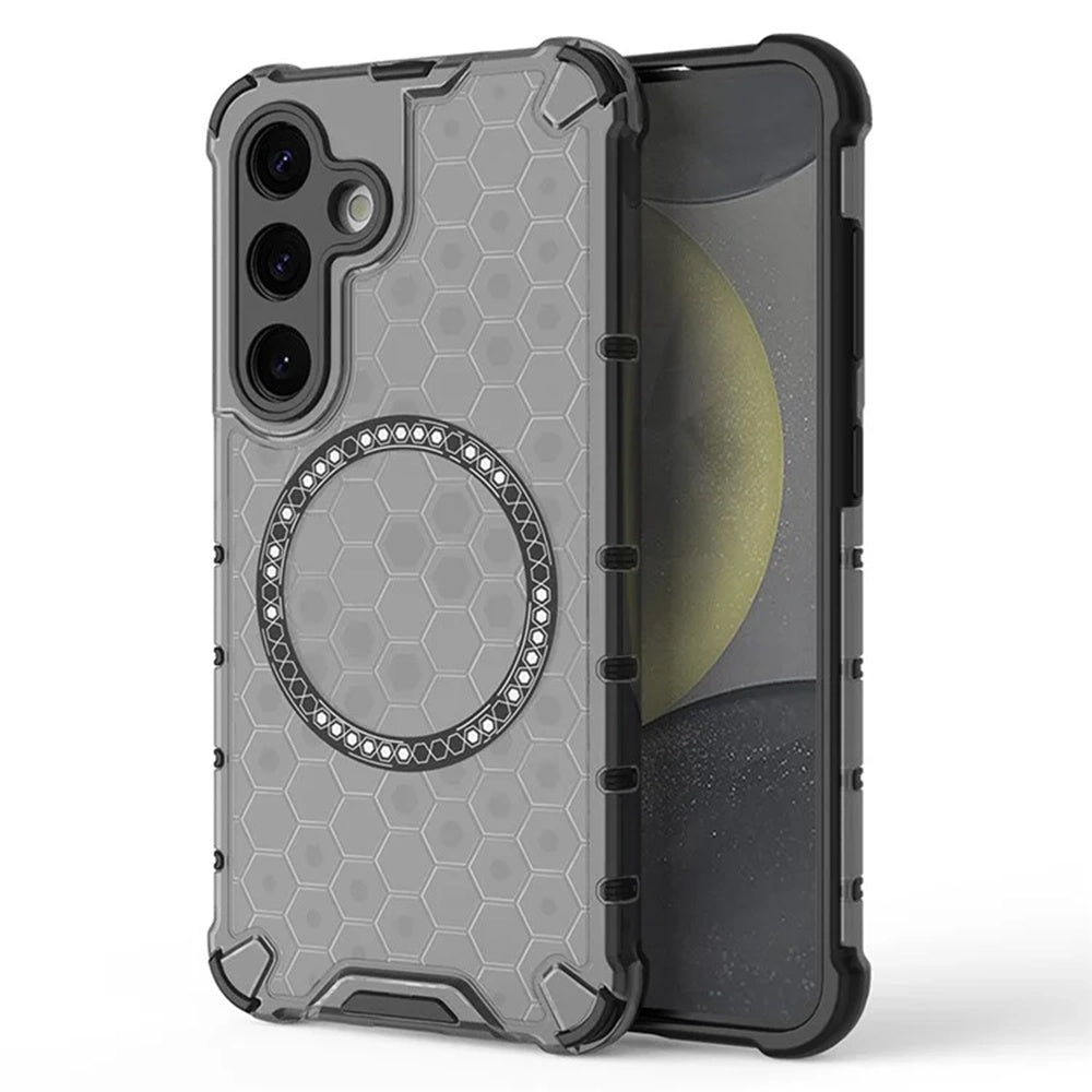 Etui MagSafe do Samsung Galaxy S24 S921, Techsuit, HoneyComb Shield, Czarna