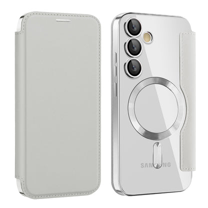 Etui MagSafe do Samsung Galaxy S24 S921, Techsuit, SmartMag Book, Szary