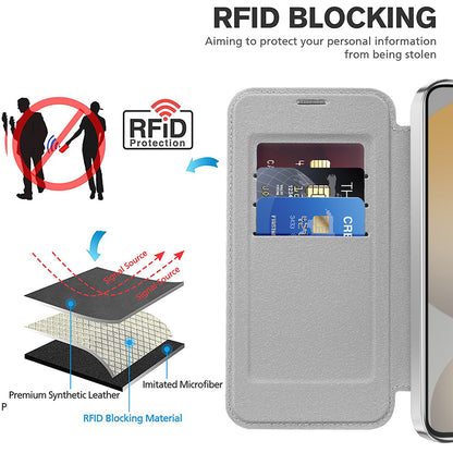 Etui MagSafe do Samsung Galaxy S24 S921, Techsuit, SmartMag Book, Szary