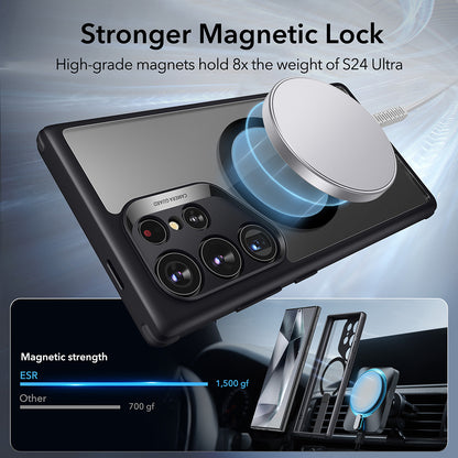 Etui MagSafe dla Samsung Galaxy S24 Ultra S928, ESR, Boost Flickstand, Czarne Przezroczyste