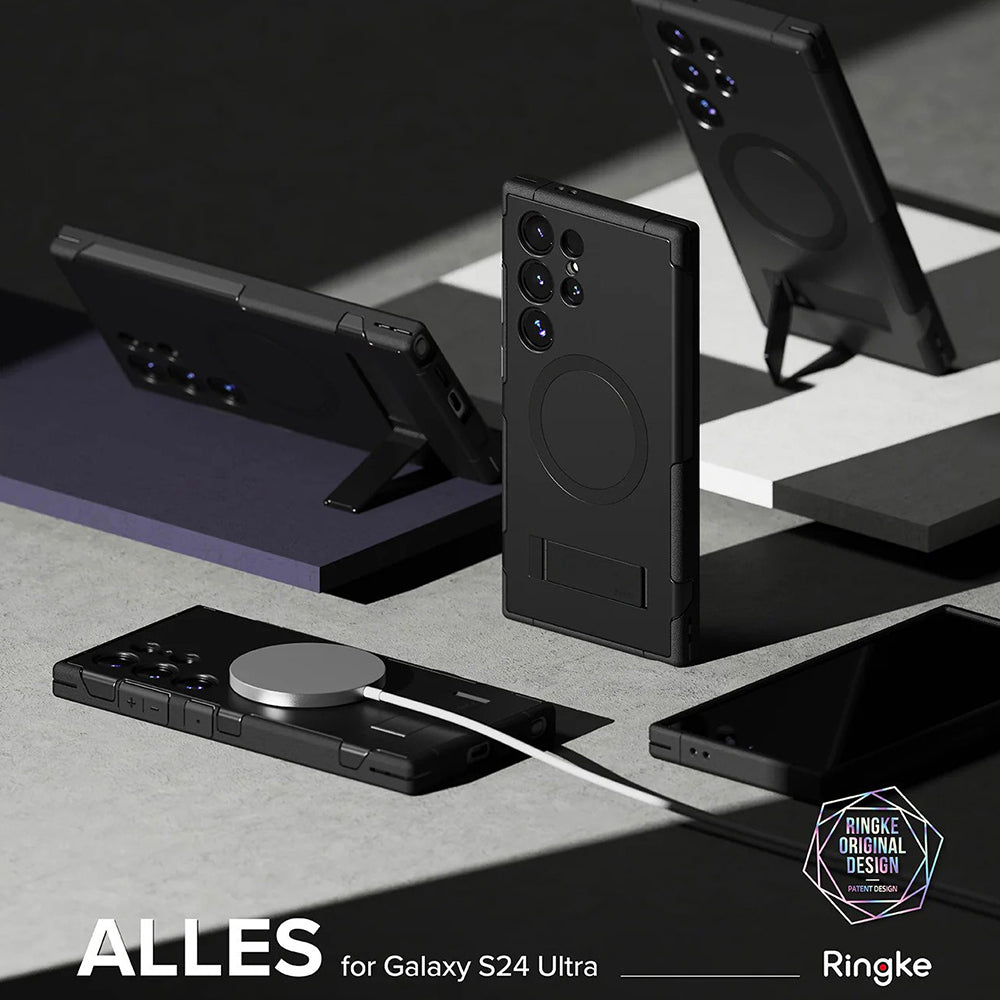 MagSafe Case for Samsung Galaxy S24 Ultra S928, Ringke, Alles, Black