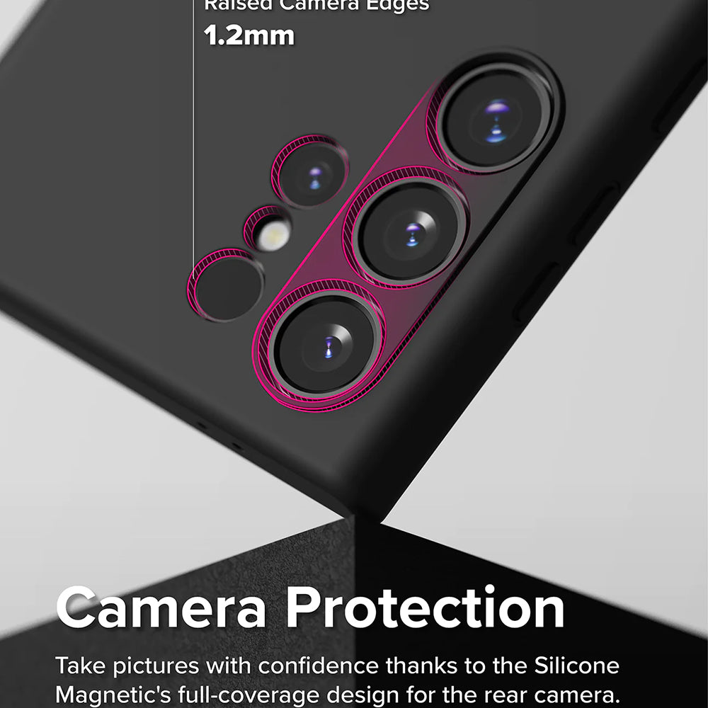 MagSafe Case for Samsung Galaxy S24 Ultra S928, Ringke, Silicone, Pink