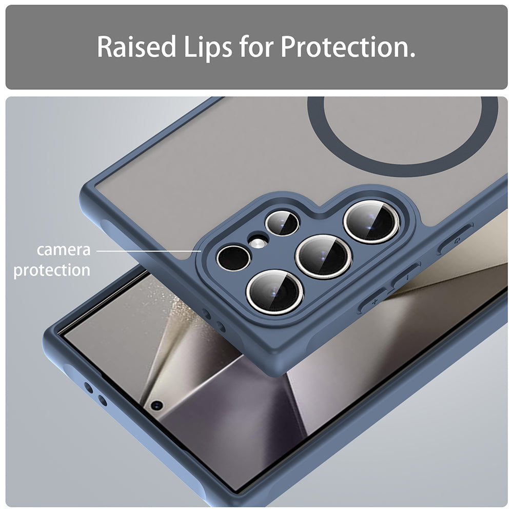 Etui MagSafe do Samsung Galaxy S24 Ultra S928, Techsuit, HaloFrost II, Granatowy