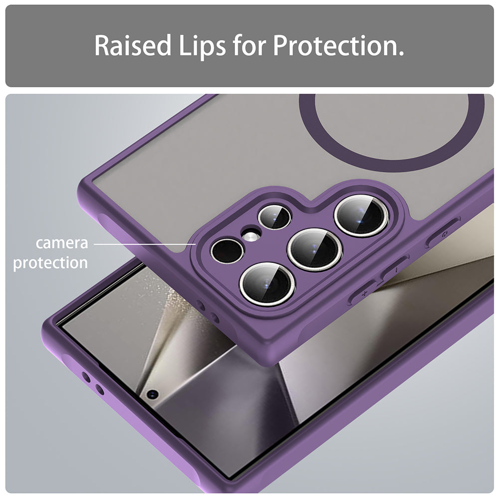 Etui MagSafe do Samsung Galaxy S24 Ultra S928, Techsuit, HaloFrost II, Fioletowy